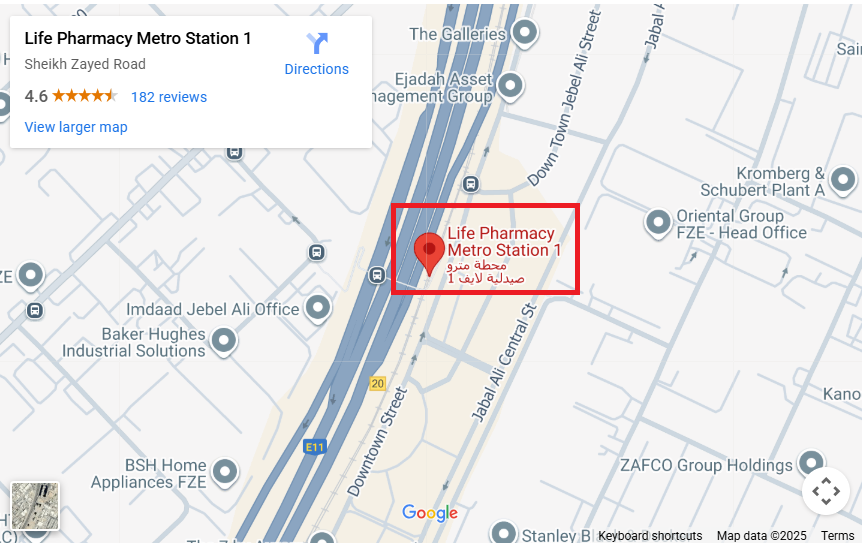 UAE Exchange Metro Station Location