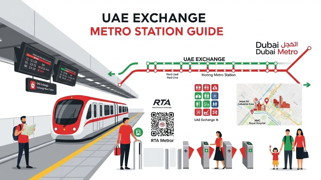 UAE Exchange Metro Station Dubai Guide 2026 | Routes, Timings & Fare Details