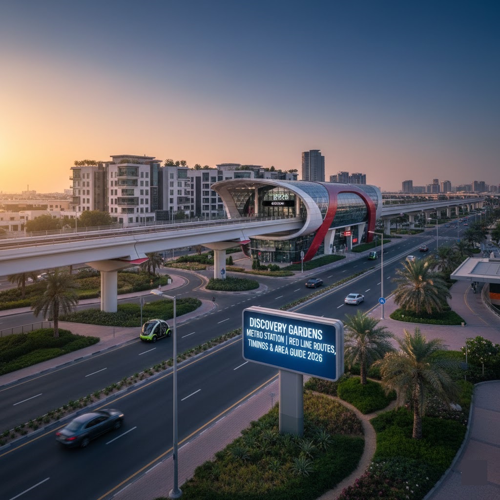 Discovery Gardens Metro Station | Red Line Routes, Timings & Area Guide 2026